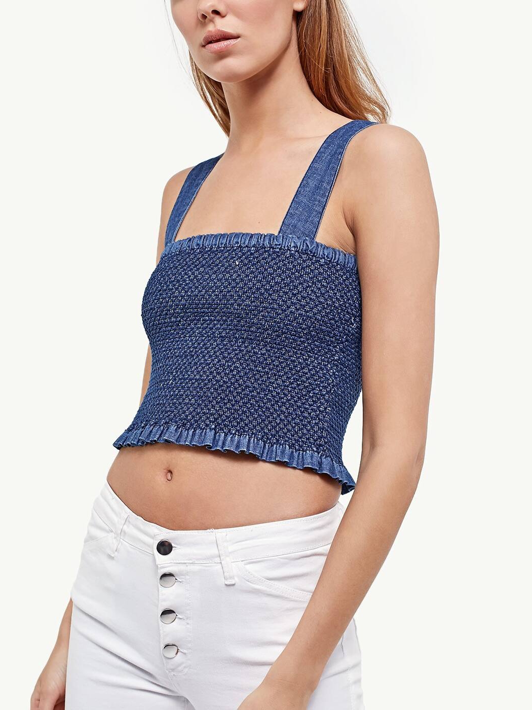 

Топ Stradivarius 02299200703 S Синий