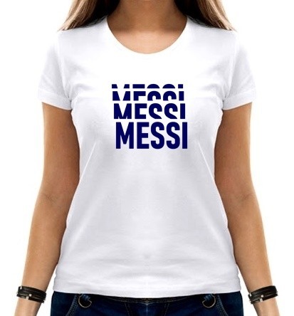 

Футболка женская L. Messi  белая, Футболка женская L. Messi 2XL белая