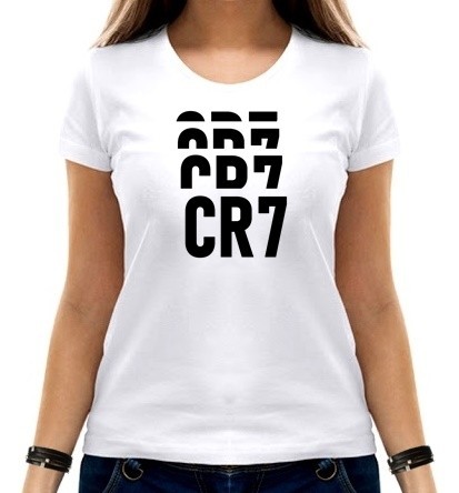 

Футболка женская CR7 C. Ronaldo  белая, Футболка женская CR7 C. Ronaldo S белая