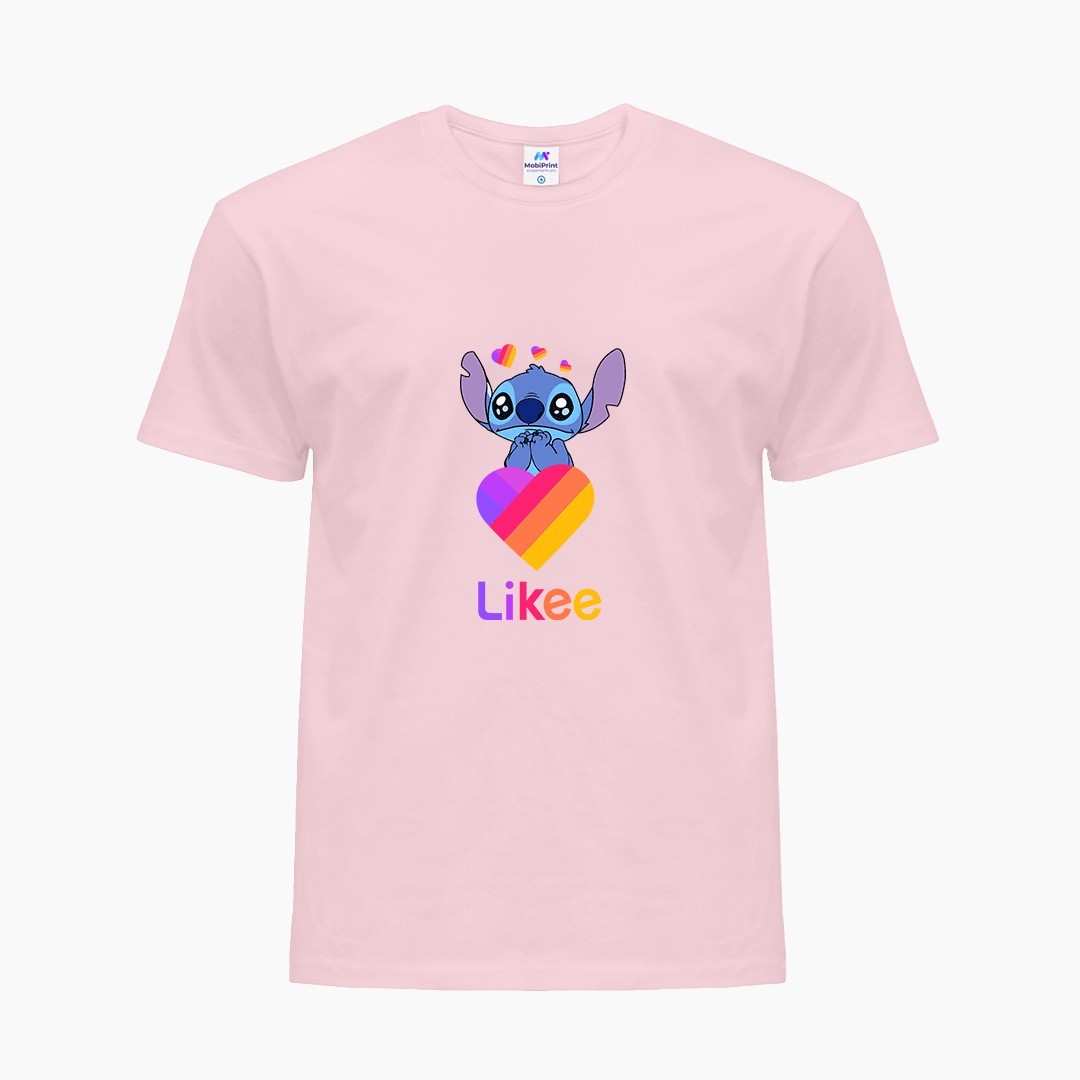 

Детская футболка Лайк Стич (Likee Stitch) (25186-1596) 158-164 см Хлопок Розовый