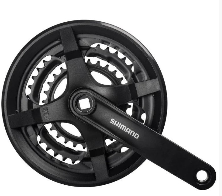 

Шатуны велосипедные Shimano FC-TY301 Tourney (48-38-28), L-170 mm.