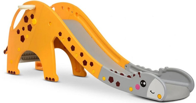 

Горка детская пластиковая Kronos GIRAFE-6 с баскетбольным кольцом Желто-серая (gr_017311)