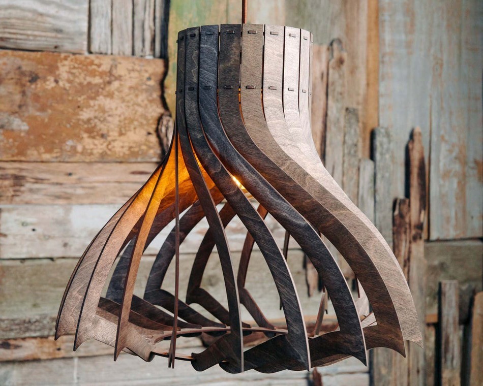 

Люстра деревянная Wood Сонце 29/41 см