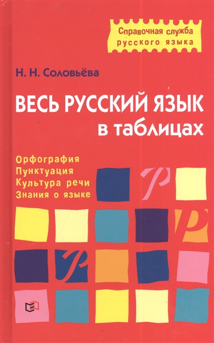 

Весь русский язык в таблицах. Орфография, пунктуация, культура речи, знание о языке. Учебно-справочное пособие