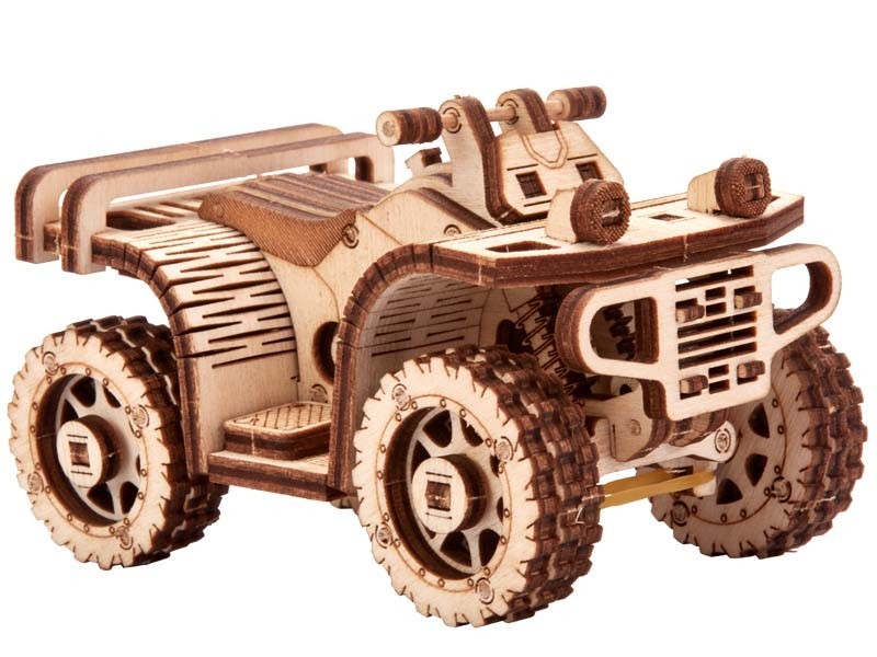 

Механический 3D пазл Wood Trick Квадроцикл ATV (57 деталей)
