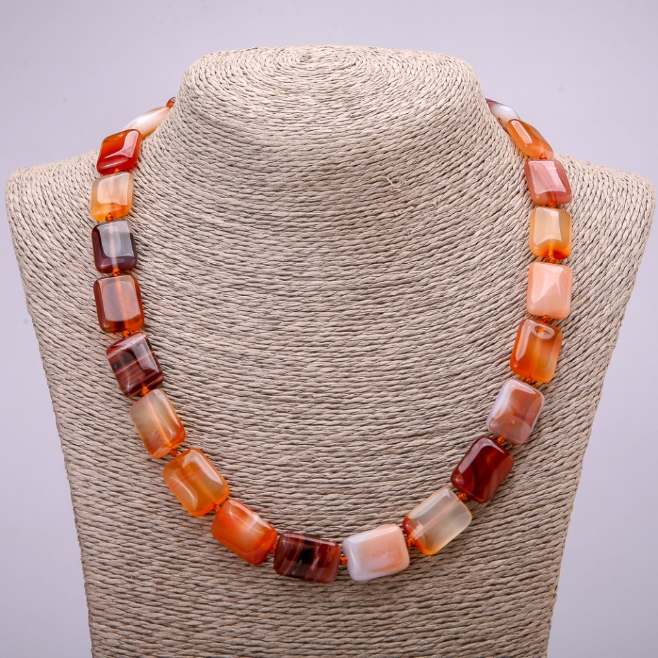 

Бусы из натурального камня Сердолик прямоугольник, диаметр 13х18мм, длина 48см, ida41379