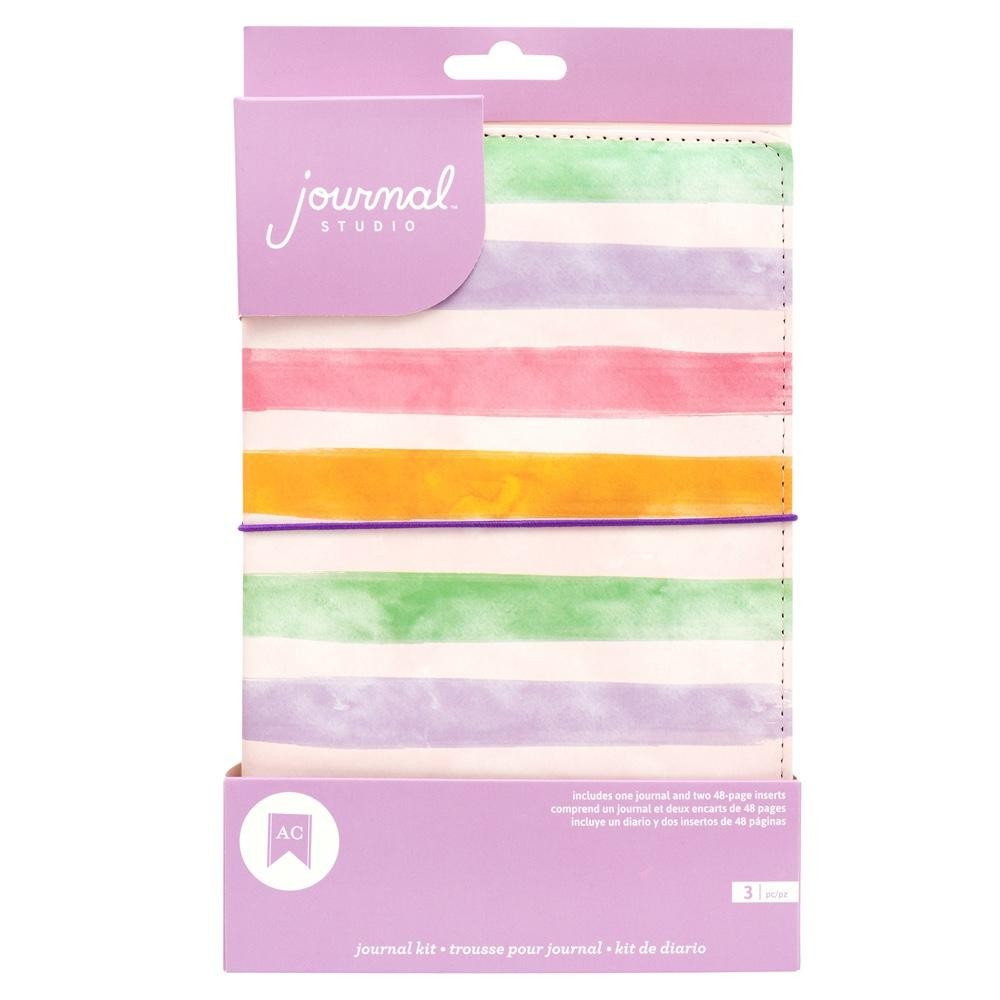 

Блокнот-тревелбук American Crafts Journal Studio Kit - Watercolor Stripe