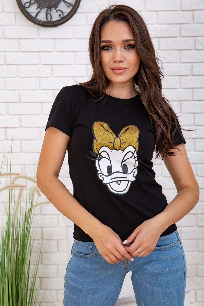 

Футболка женская цвет Черный размер S FG_04857_04