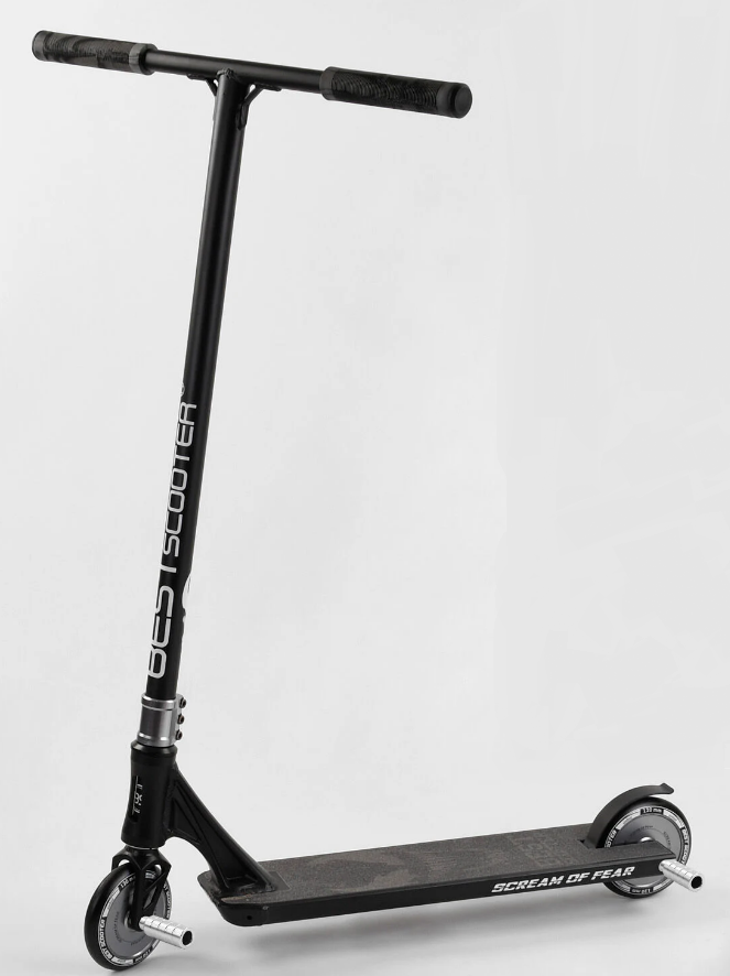

Самокат трюковый Best Scooter "SIMBIOTE" HIC-система, ПЕГИ, алюминиевый диск и дека Black (102309)