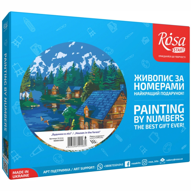 

Набор картина по номерам Rosa Start Дома в лесу 35х45см (4823098522089)