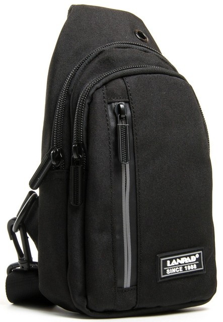

Мужская сумка бананка на плечо Lanpad 8293 black