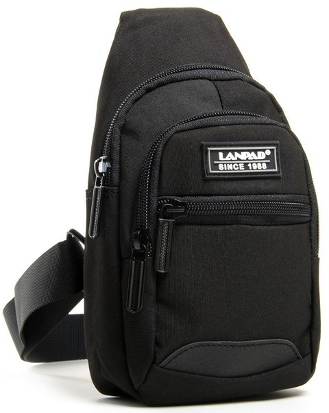 

Мужская сумка бананка на плечо Lanpad 6924 black