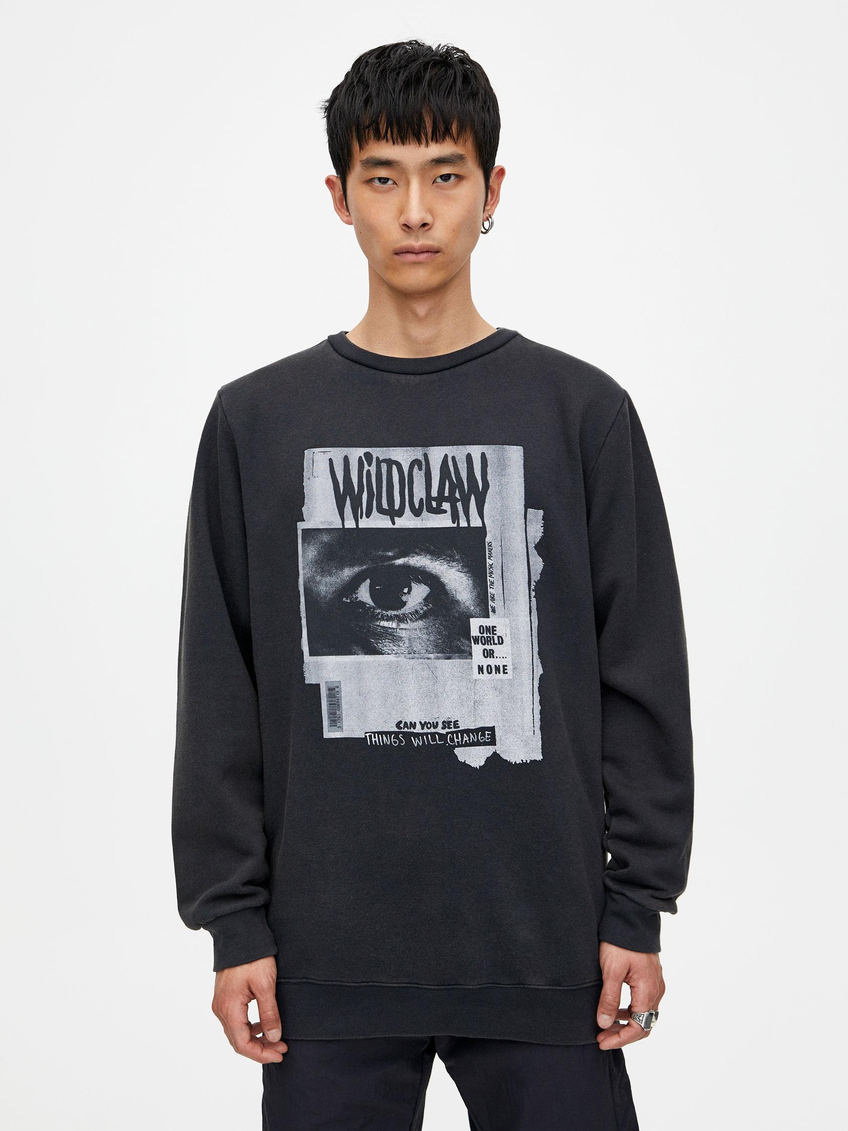 

Свитшот Pull & Bear 5590/571/807-AAPU L Черный с принтом