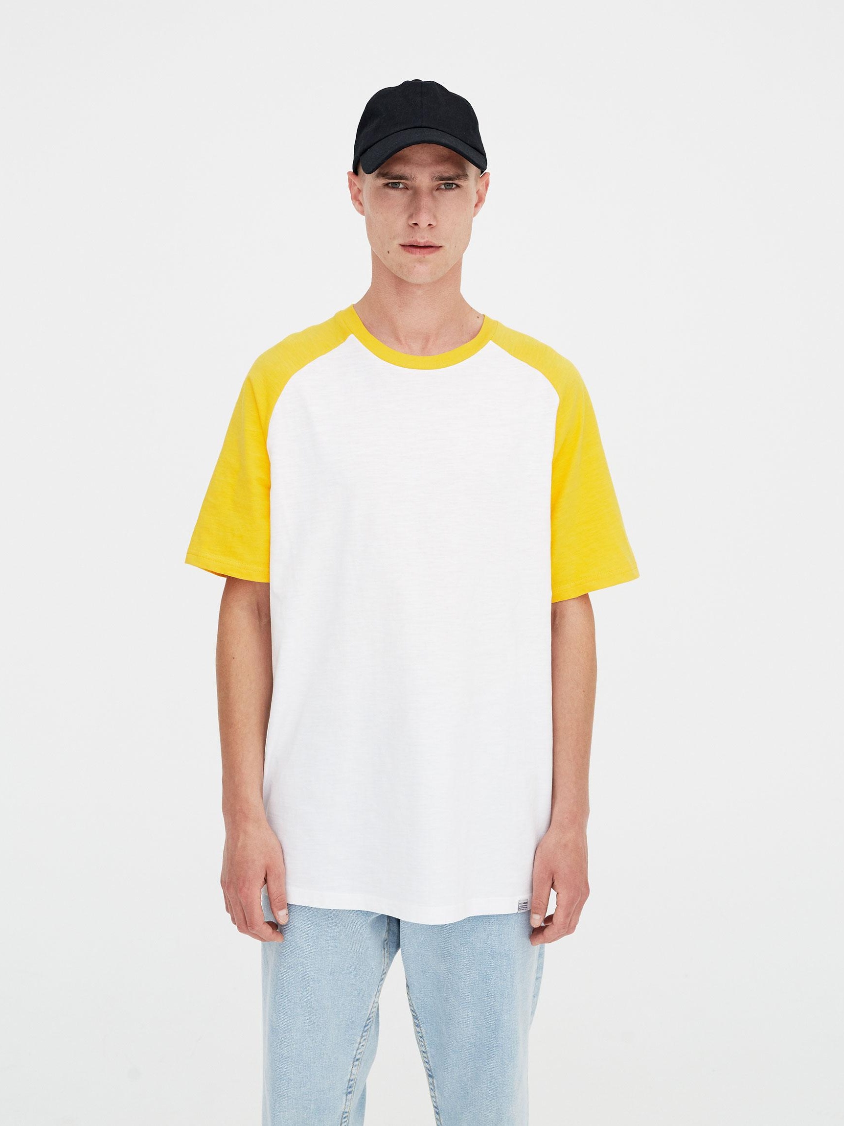 

Футболка Pull & Bear 5230/594/305-AAKL XL Белая-оранжевая