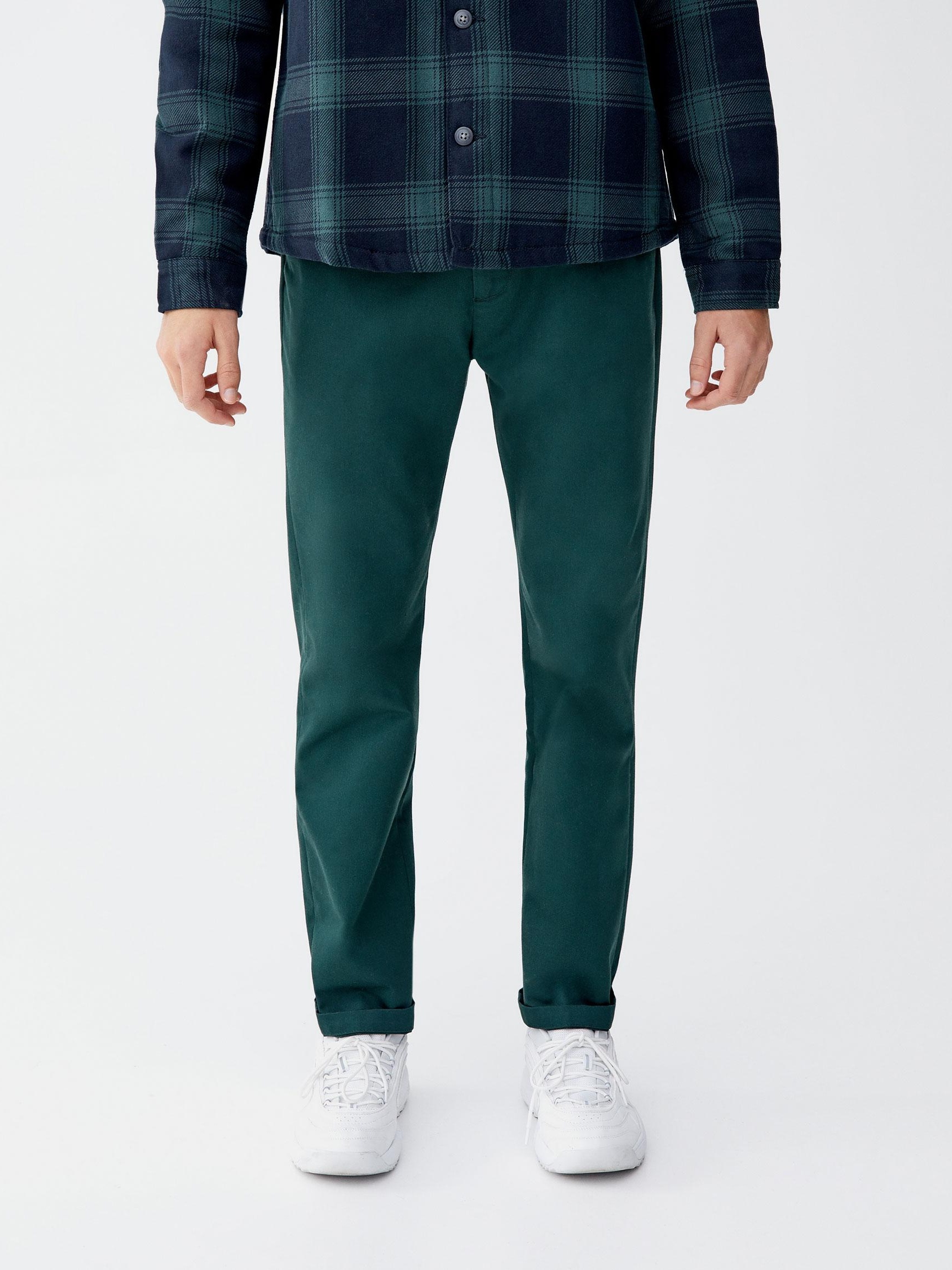 

Брюки Pull & Bear 9680/907/527-ACXO 44/34 Темно-зеленые