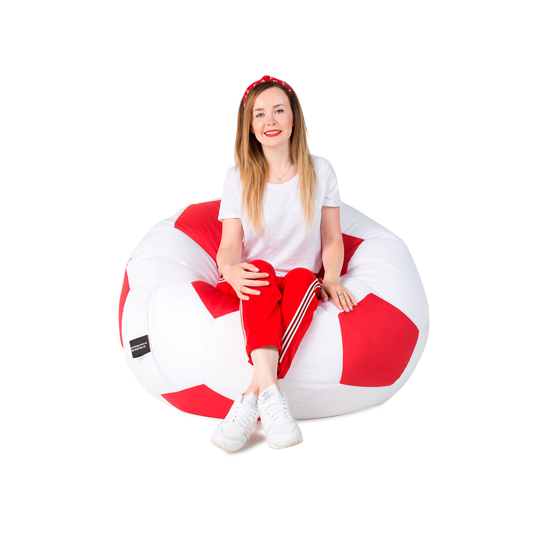 

Кресло мешок Мяч футбольный SanchoBAG, размер S (Детский), материал Оксфорд, цвет Белый: Белый + Красный