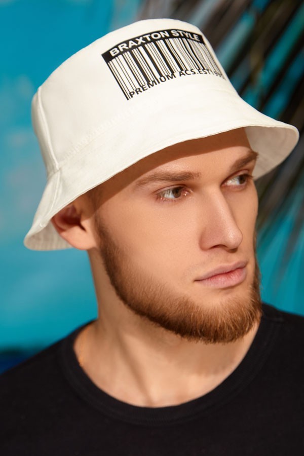 

Панама лето мужская коттоновая Braxton Style 1342 белый