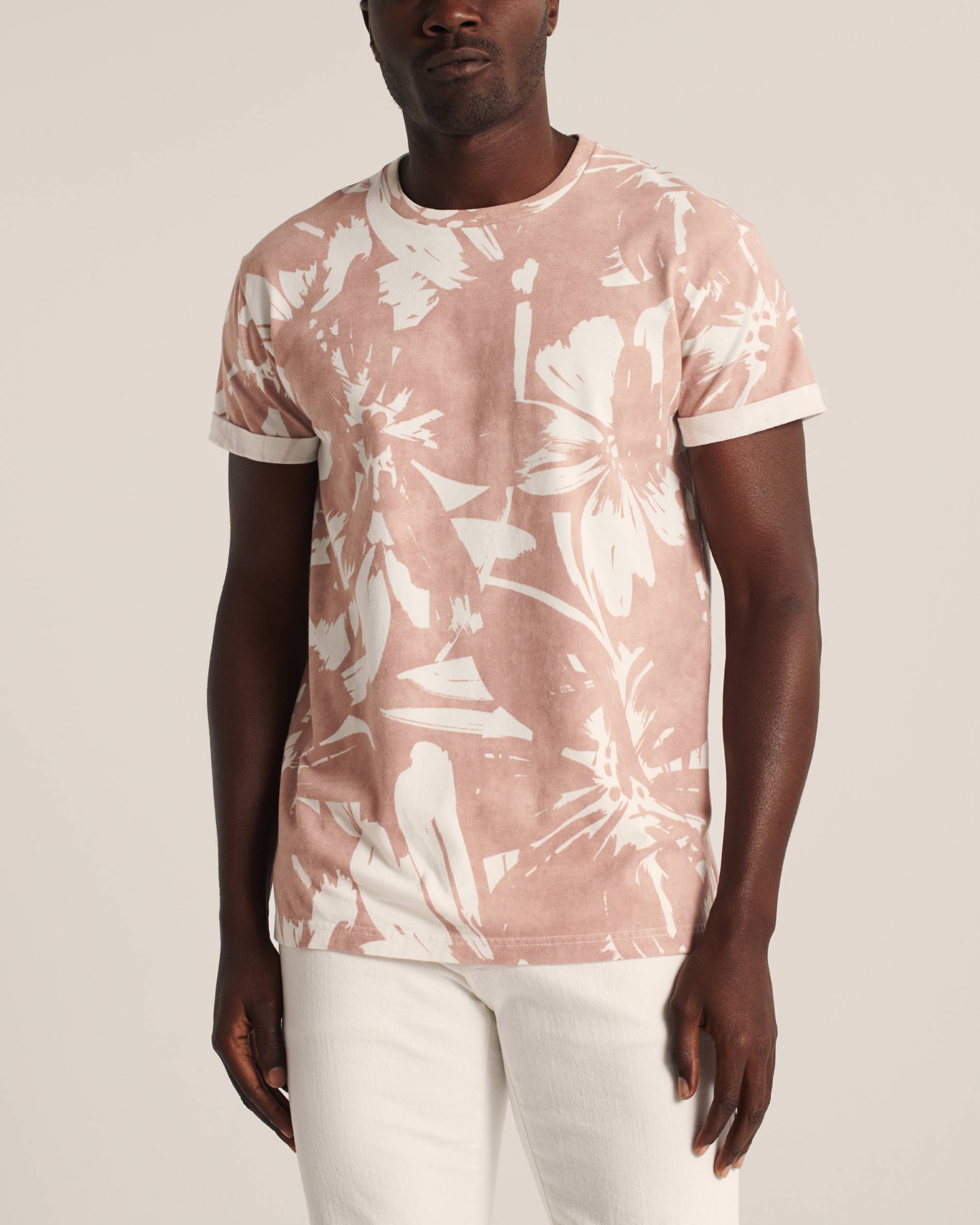 

Футболка Abercrombie & Fitch AF7395M  Светло-розовый, Футболка Abercrombie & Fitch AF7395M M Светло-розовый