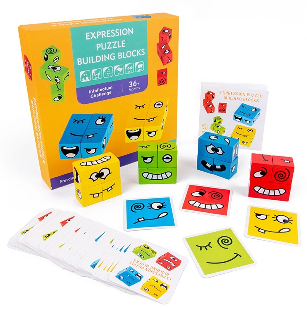 

Головоломка Строительные блоки Maxland Кубики Эмоции