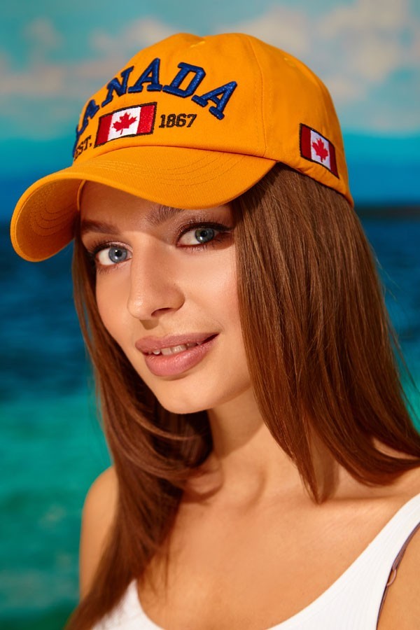 

Кепка-бейсболка женская лето коттоновая Canada Braxton 1320 оранжевый