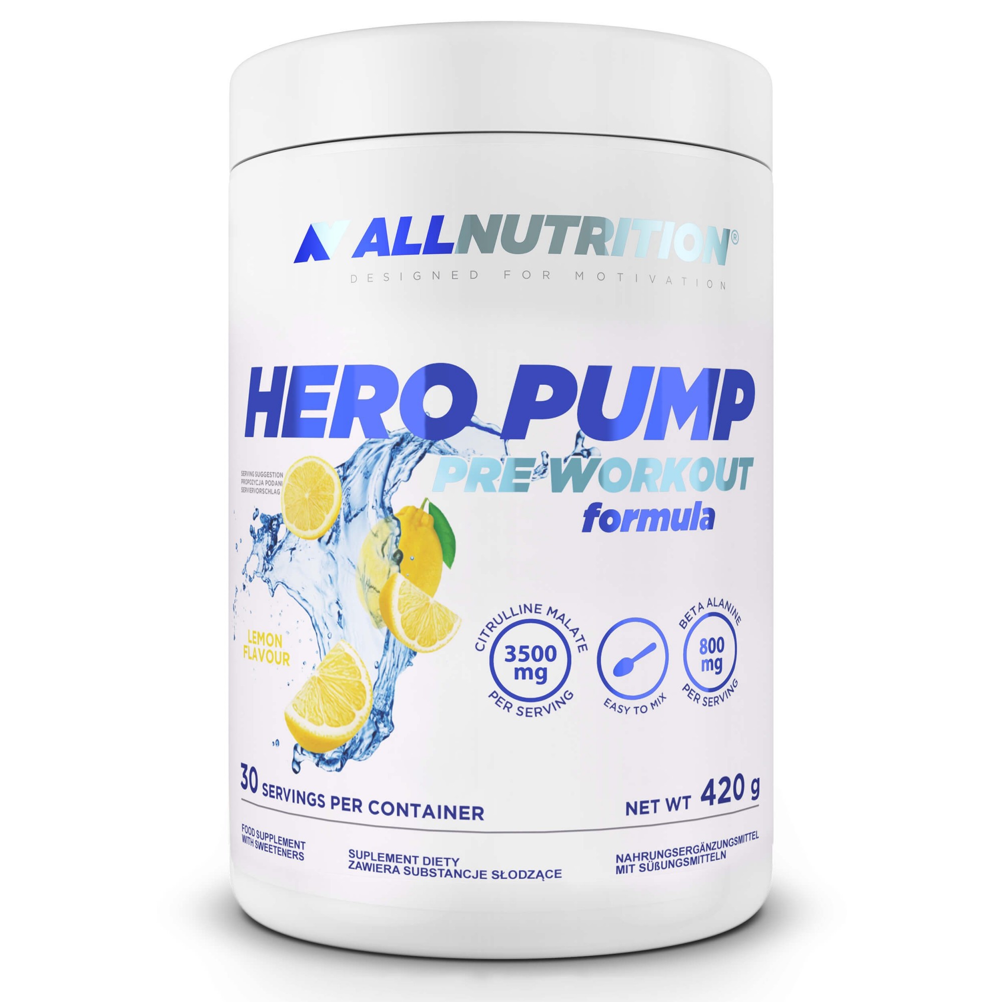 

Предтреник AllNutrition Hero Pump Pre Workout 420 грамм Lemon