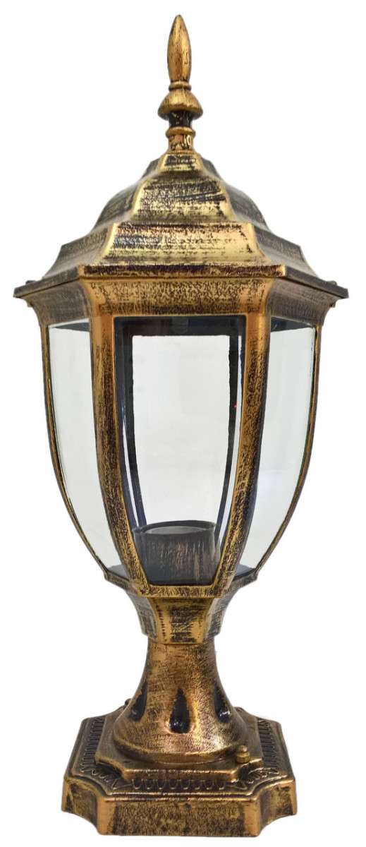 

Фонарь уличный на ножке (37х15х19,5 см.) Золото состаренное YR-9027-s/s