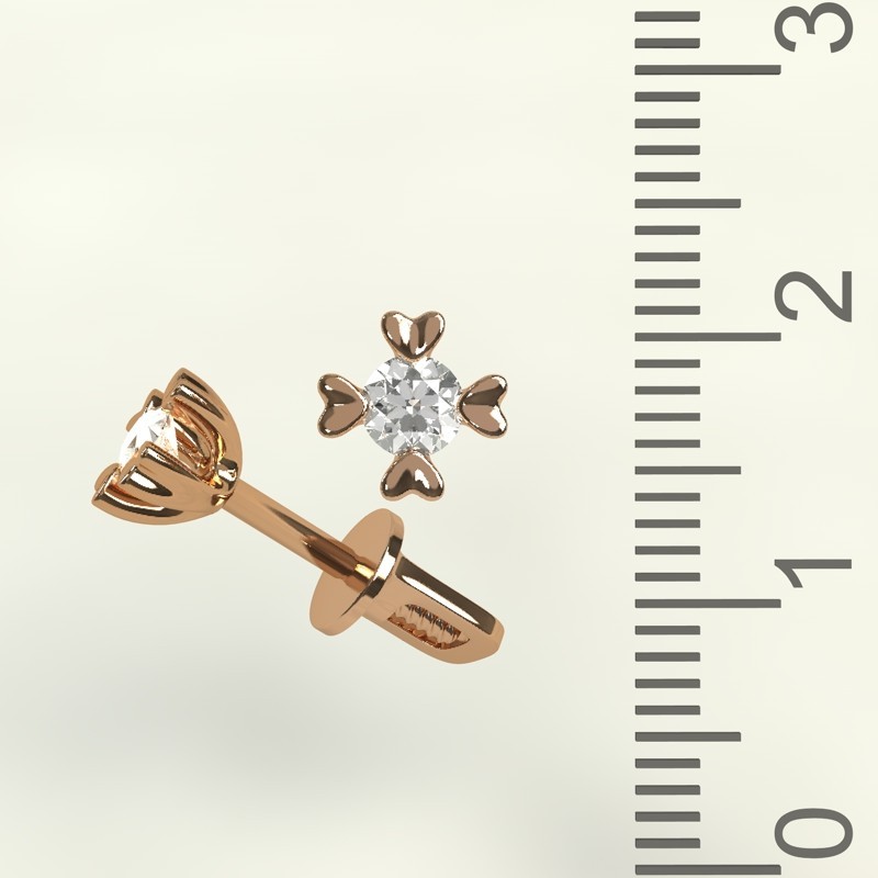 

Золотые серьги с бриллиантами 4502B23 0,18карат