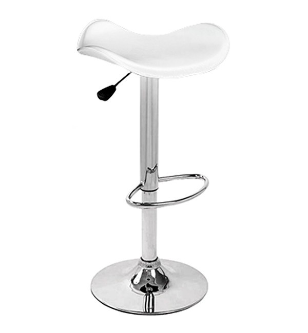 

Стул барный Ламон, экокожа, хромированный металл, цвет - белый