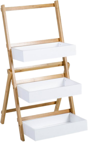 

Этажерка Axentia складная 3-x ярусная бамбуковая с полками МДФ 42x75x38.5 см