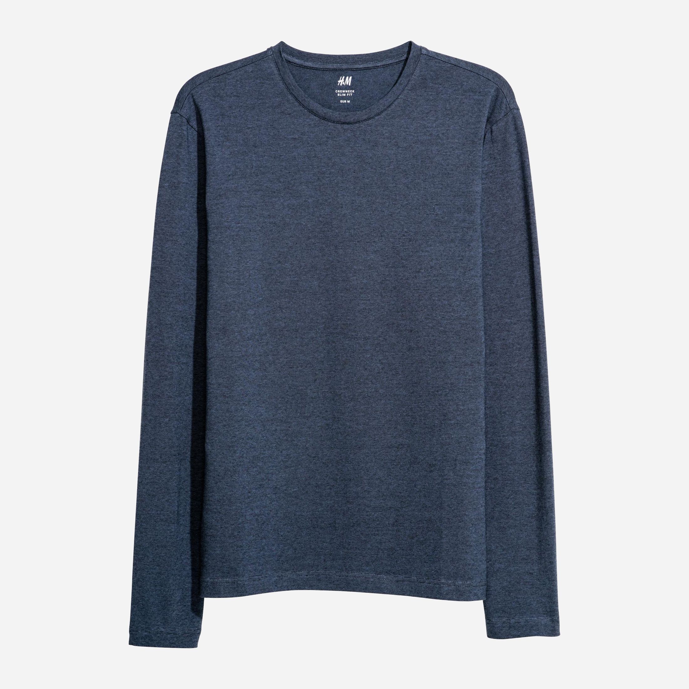 

Лонгслив H&M 5786269-AAQJ L Темно-синий