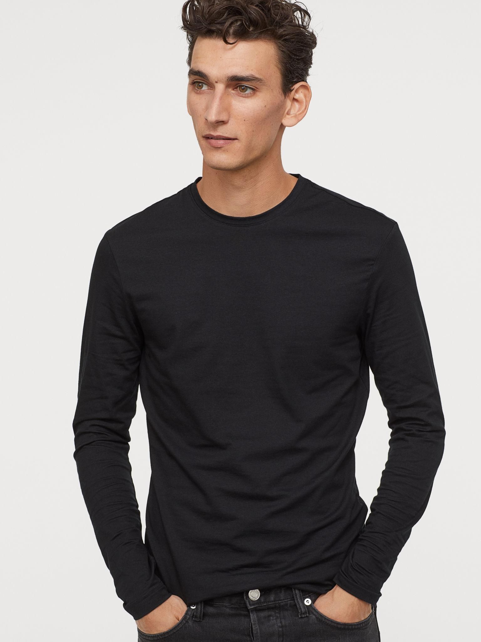 

Лонгслив H&M 5699848-AAAD S Черный