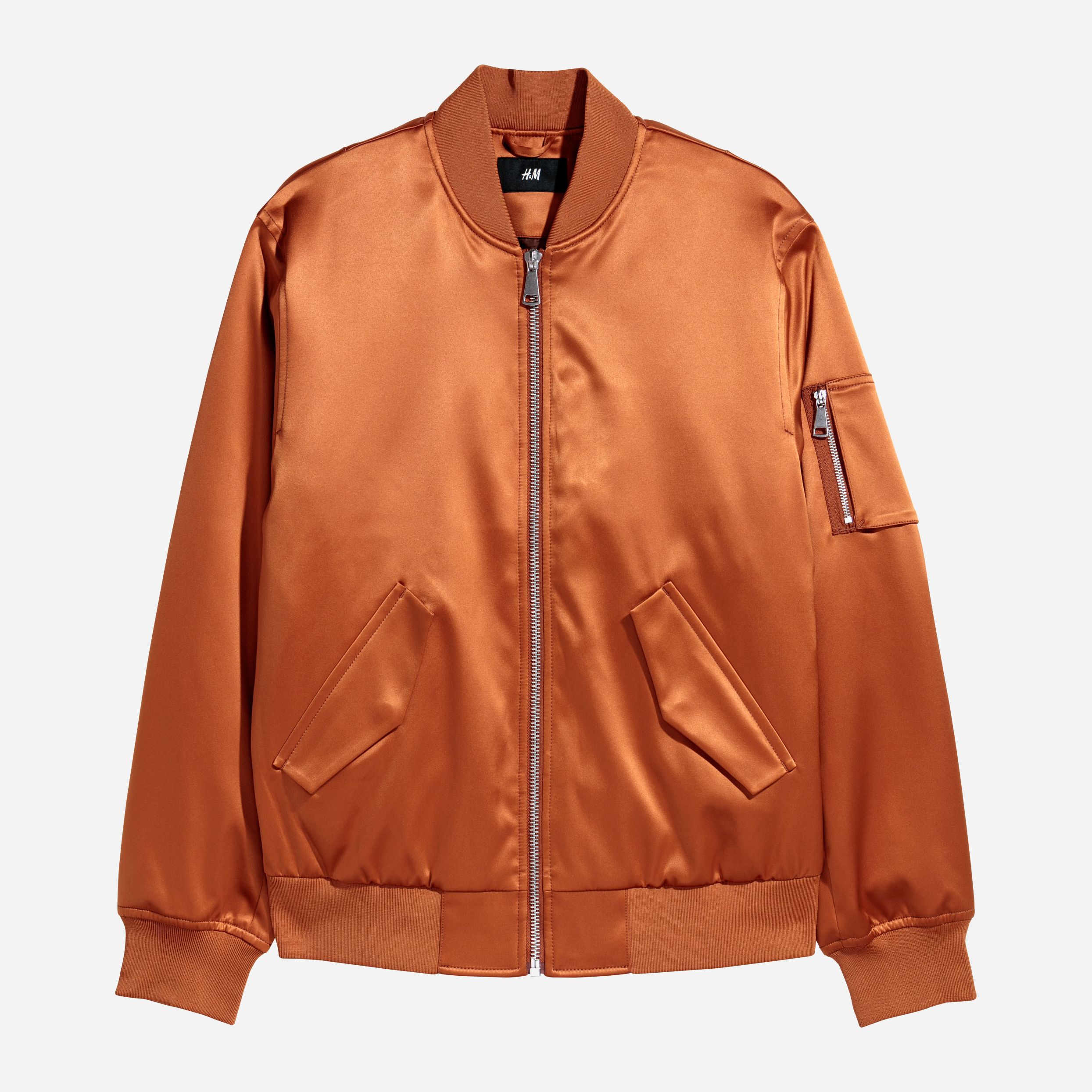 

Бомбер H&M 5569557-ACXT XXS Темно-оранжевый