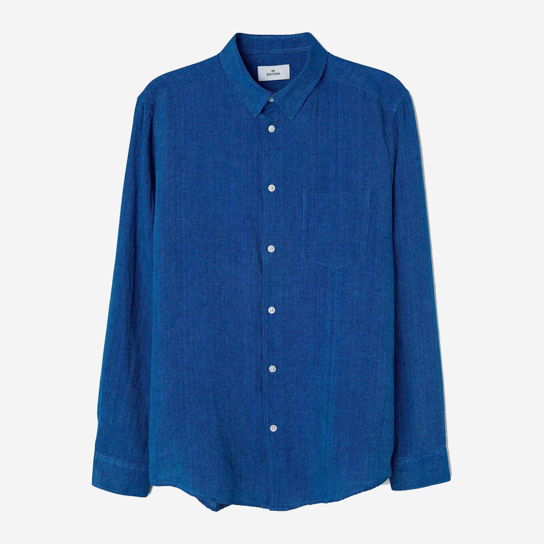

Рубашка H&M 5392179-AAQJ M Темно-синяя