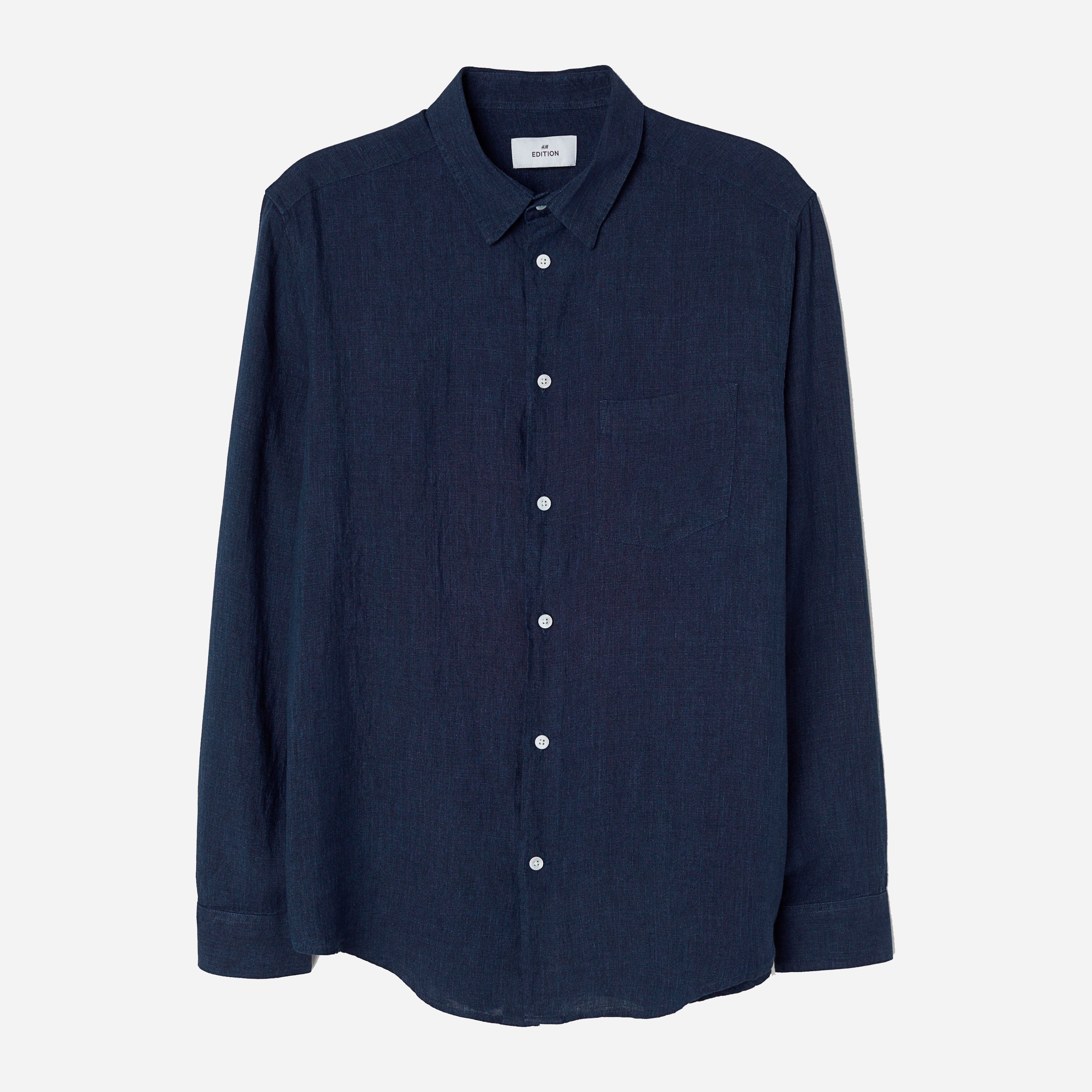 

Рубашка H&M 5392177-AAQJ XS Темно-синяя