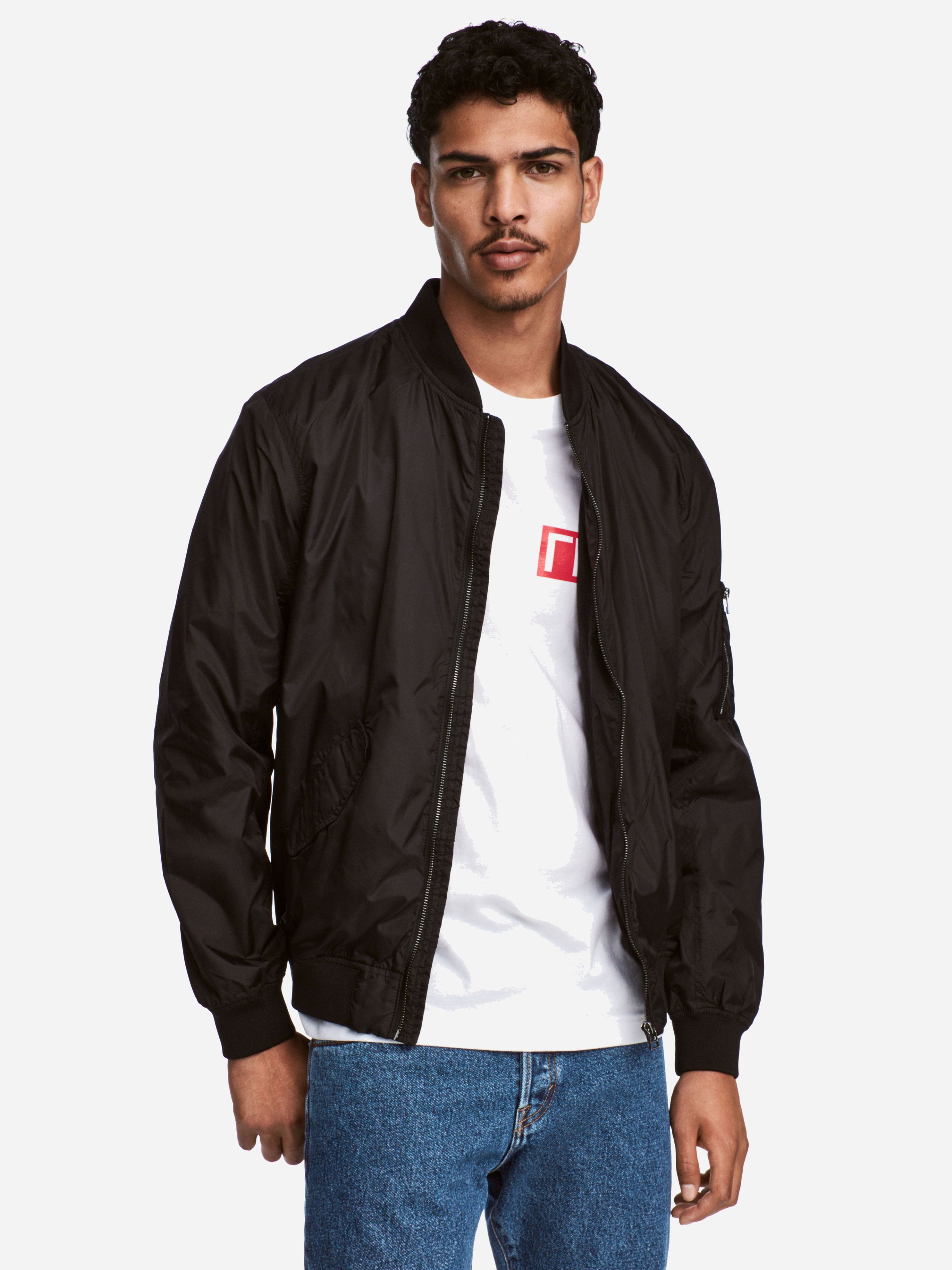 

Бомбер H&M 4976376-AAAD XS Черный
