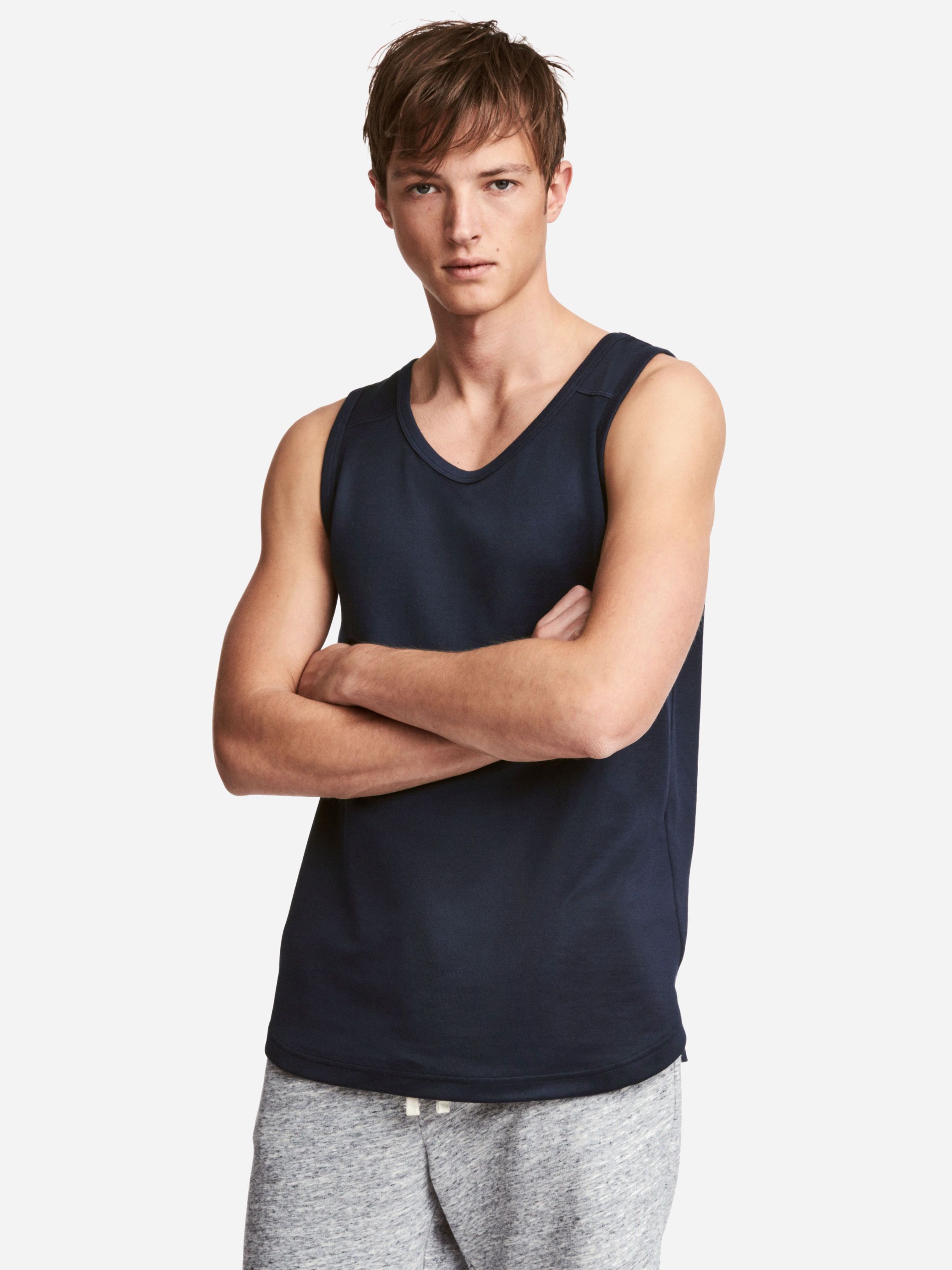 

Майка H&M 4869355-AAQJ XL Темно-синяя
