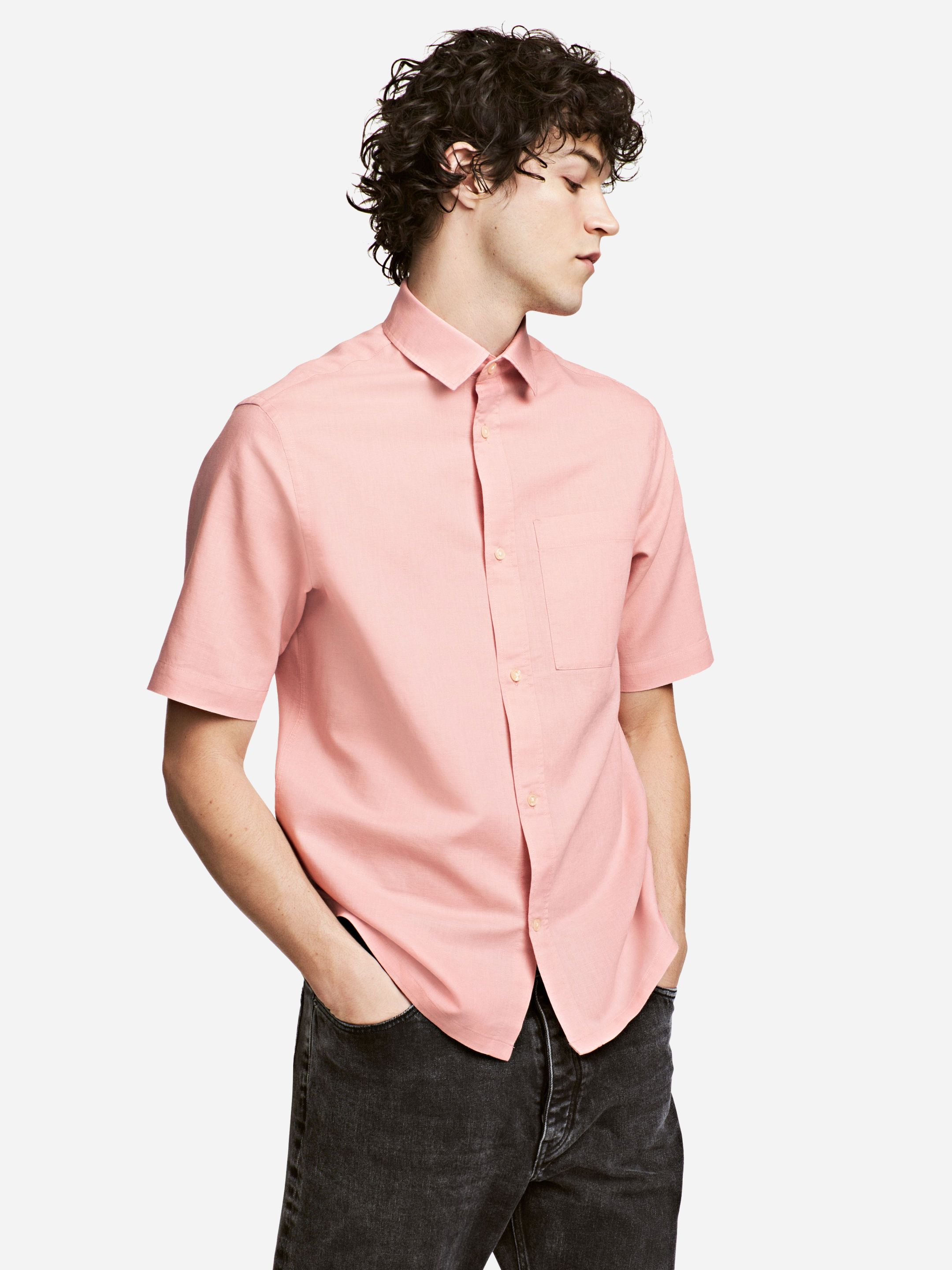

Рубашка H&M 4816365-ACWG S Розовая
