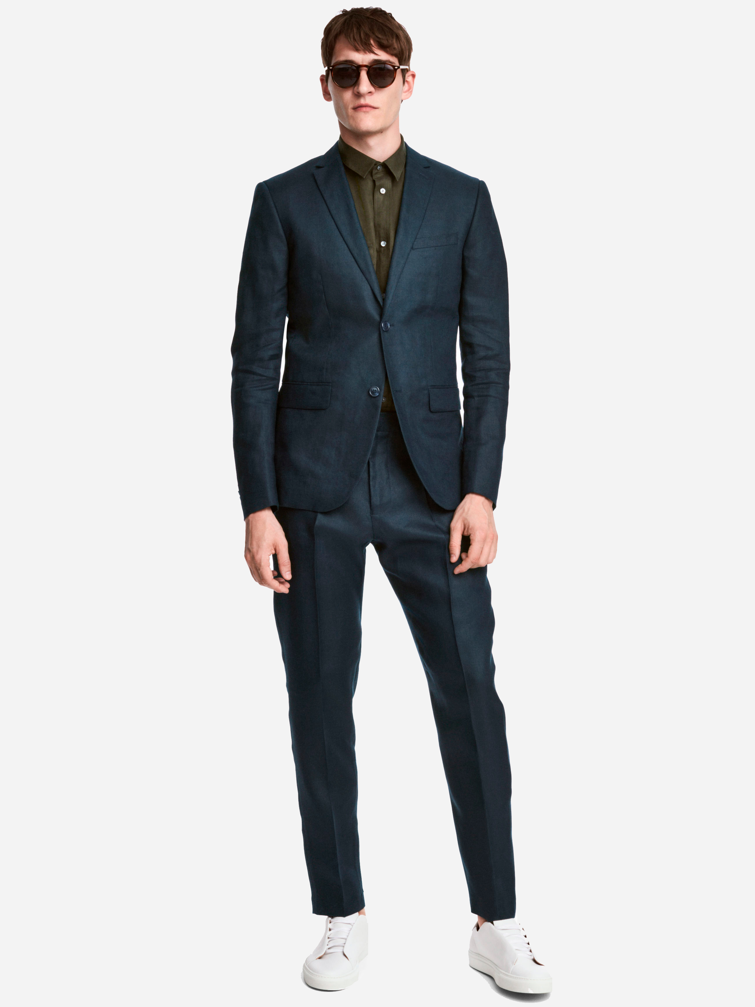 

Брюки H&M 4799025-AAQJ 50 Темно-синие