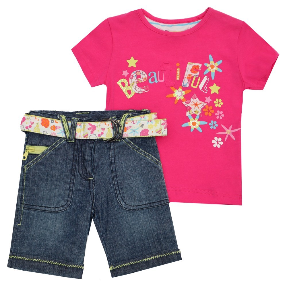 

Костюм: Футболка и джинсовые бриджи Losan Mc baby girls (016800904/142) Малиновый 3 Years-98 см