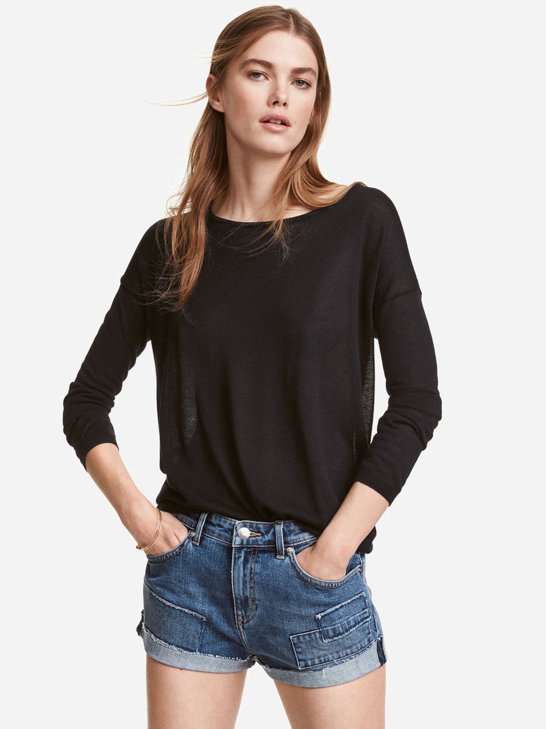 

Лонгслив H&M 363505a79 XS Черный