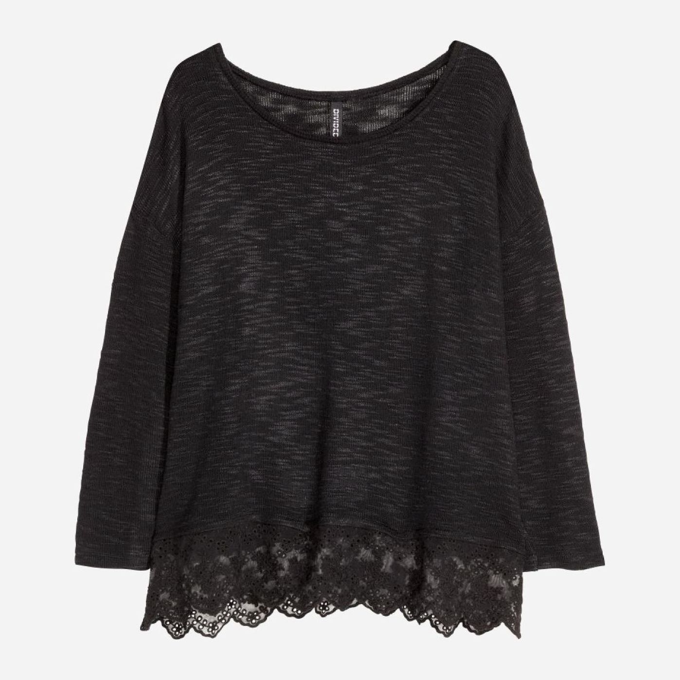 

Лонгслив H&M 323899a92 S Черный