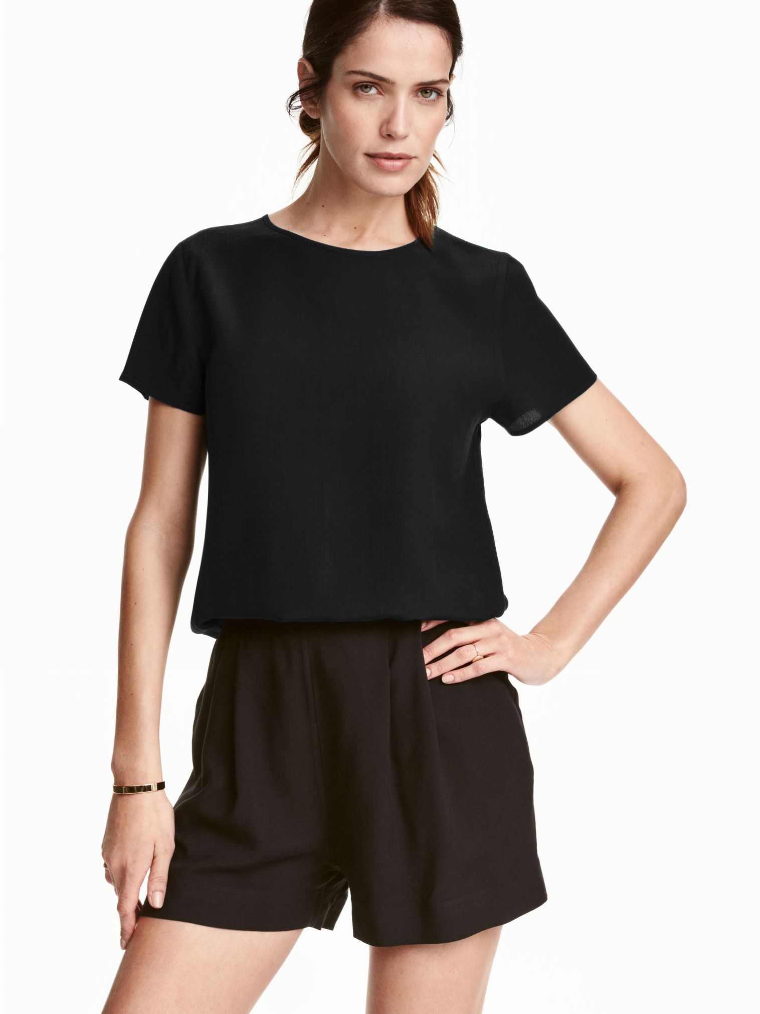 

Блузка H&M 389537015a92  Черная, Блузка H&M 389537015a92 34 Черная