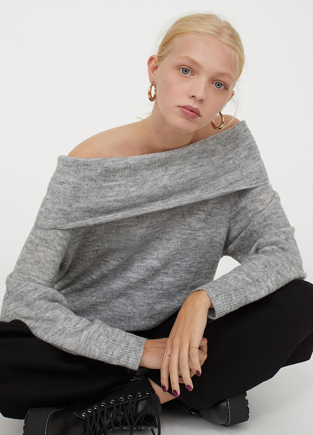 

Джемпер H&M 539291a92 S Светло-серый