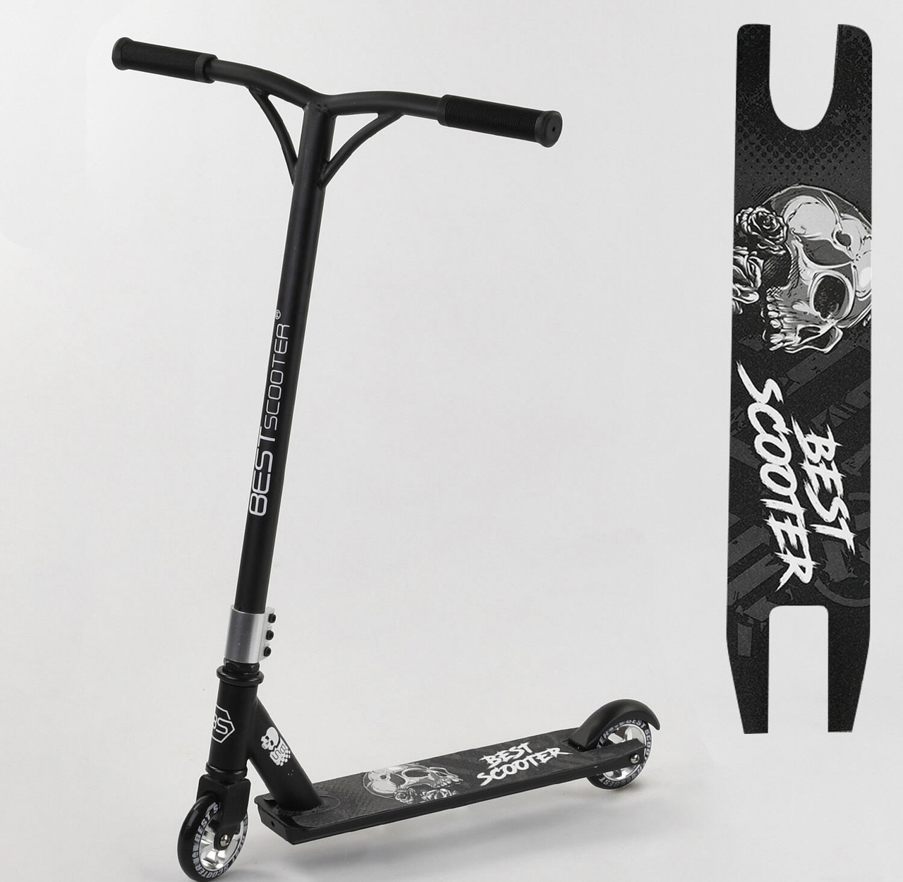 

Самокат трюковый 30903 Best Scooter серый 02041