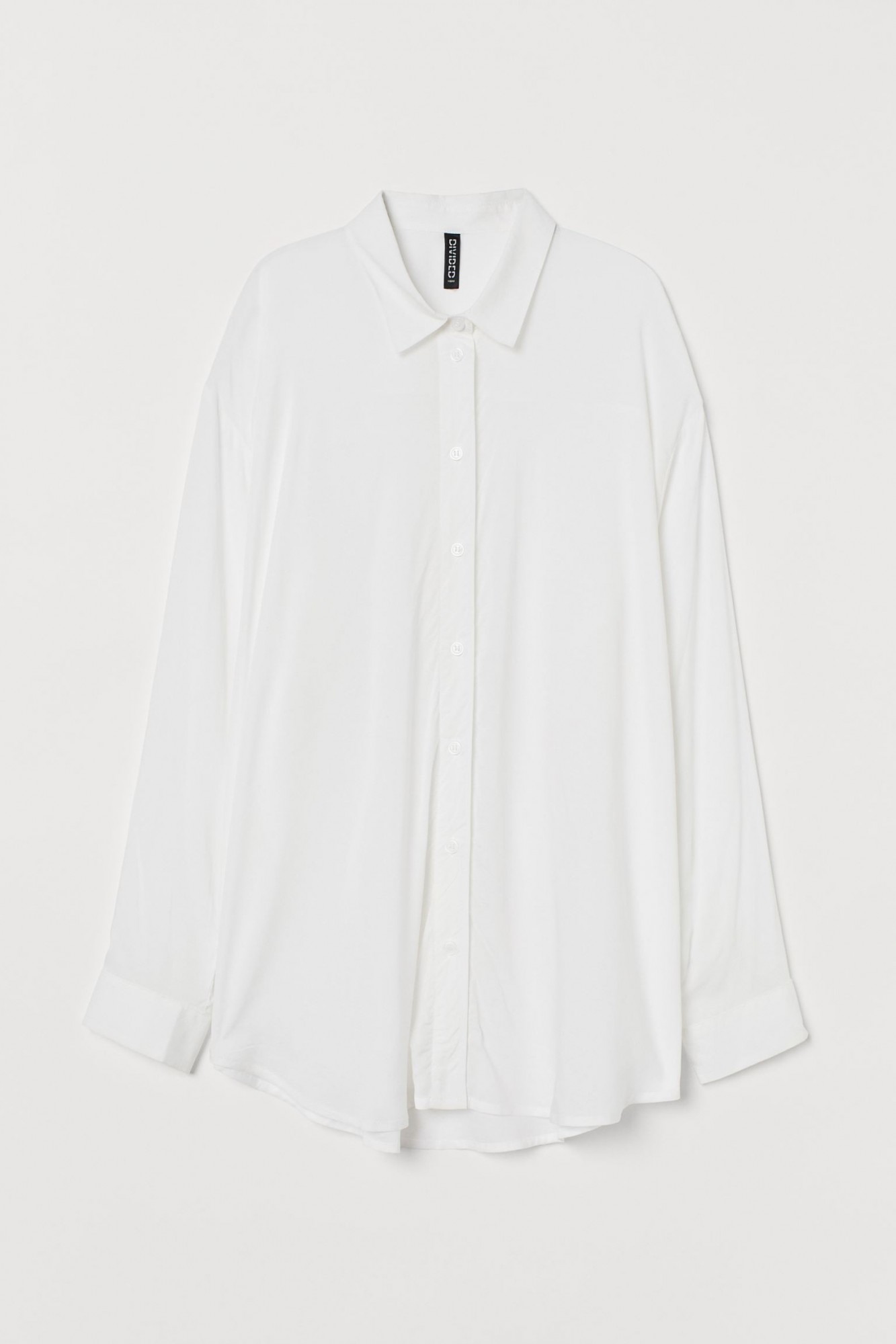 

Рубашка оверсайз H&M S белый 8606631sm