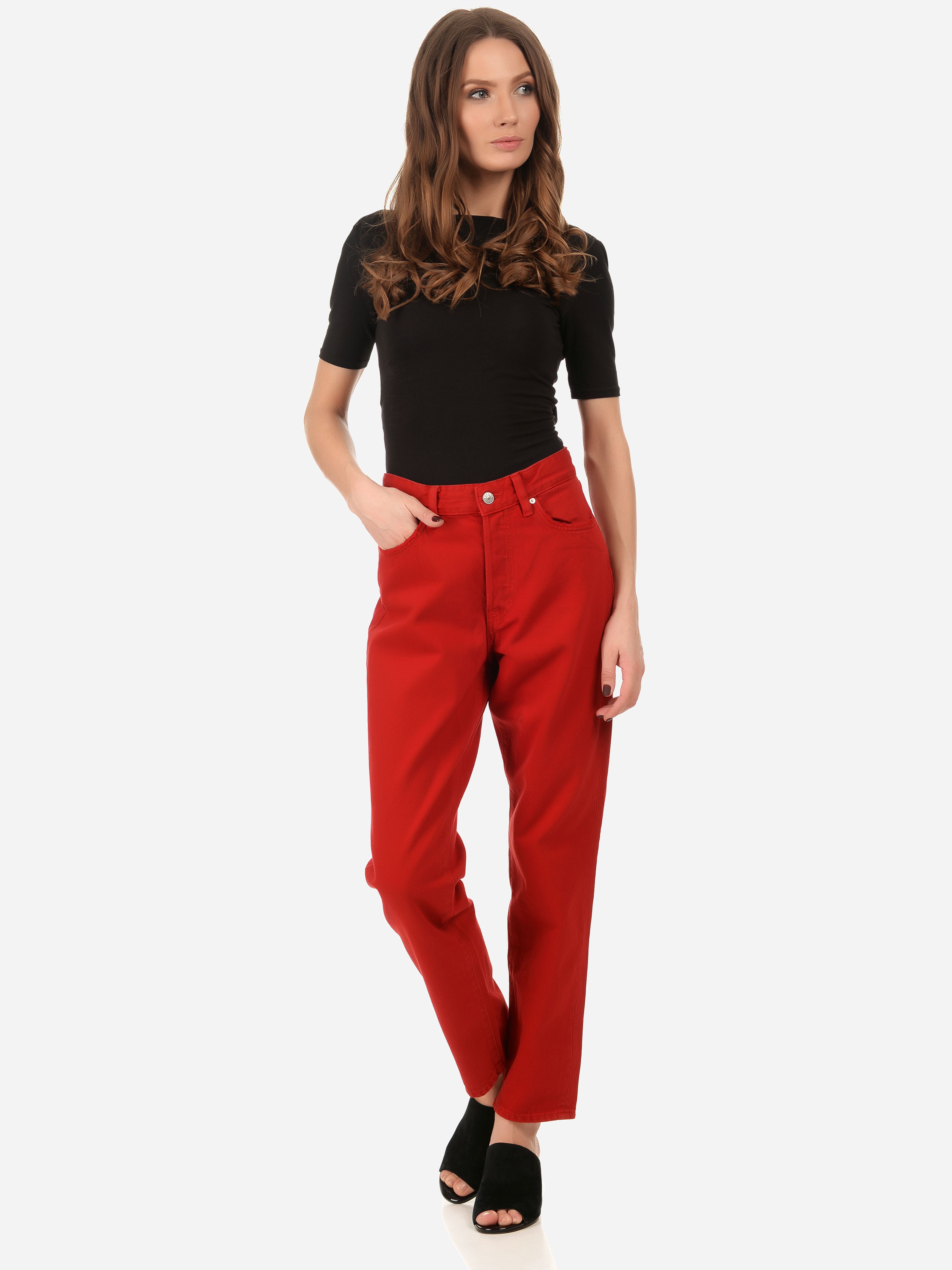 

Джинсы H&M 565373a99 W32 Красные