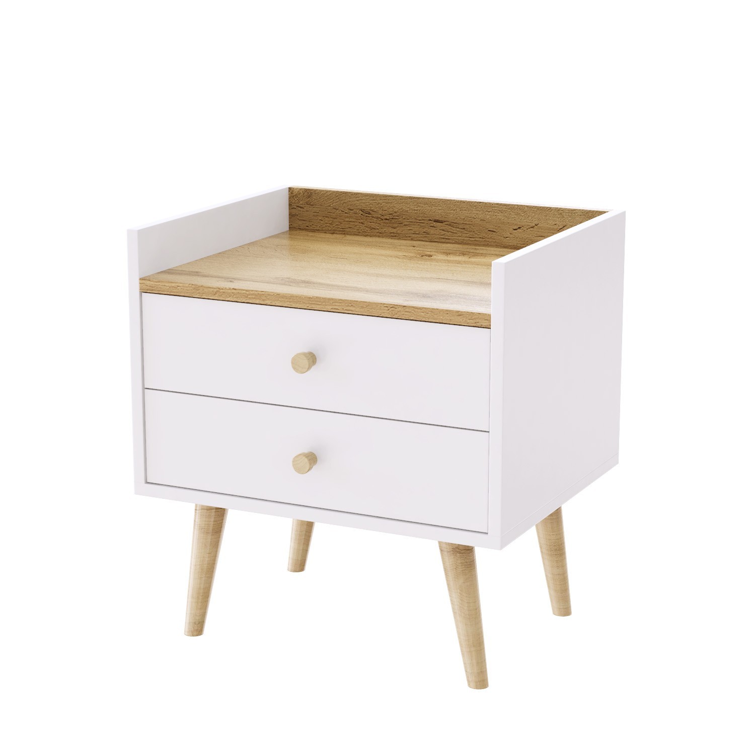 

Прикроватная тумба "2" HomeDeco белая 500х550х400