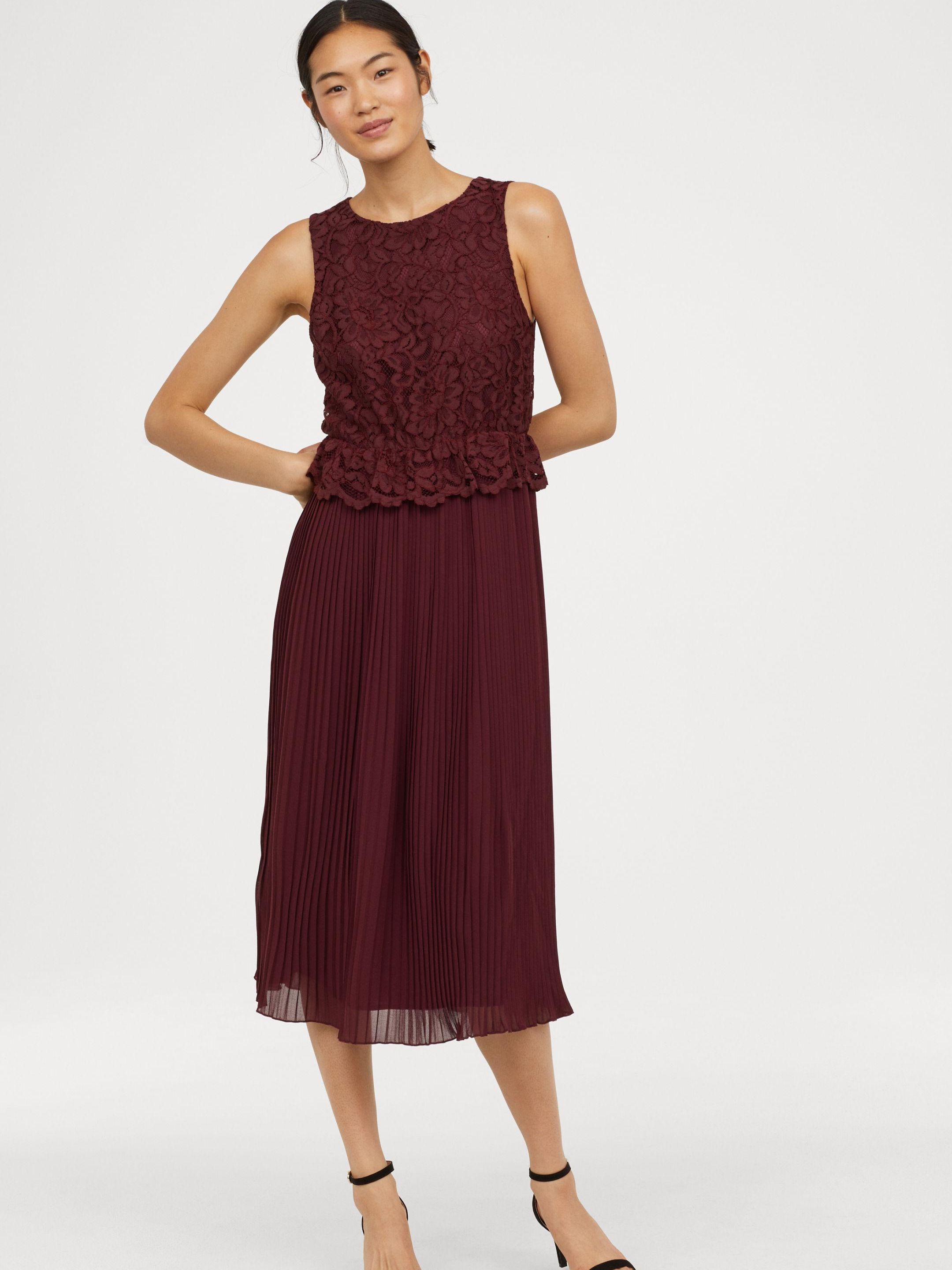 

Платье H&M 665506a99 34 Бордовое