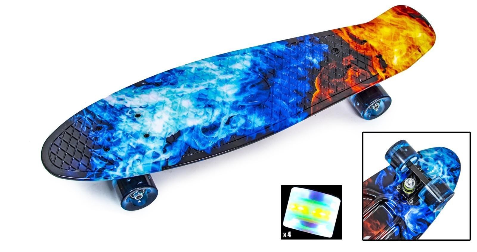 

Пенни борд (скейтборд) Penny Board Nikel FIRE AND ICE (439580354)