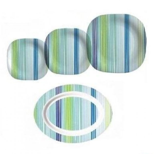 

Столовый сервиз 19 предметов Carine Strips Blue Luminarc E9360